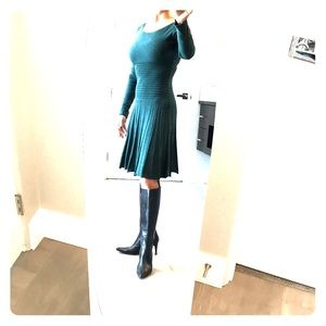⁉️$10 SALE⁉️MAX STUDIO DARK GREEN SWEATER DRESS
